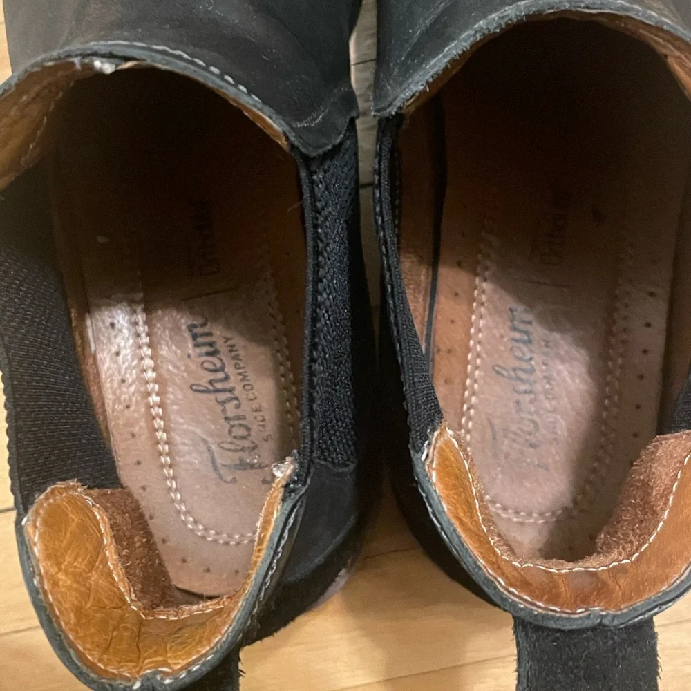 Men’s Black Leather Florsheim Chelsea Boots in Sz US10 - Picture 6 of 8